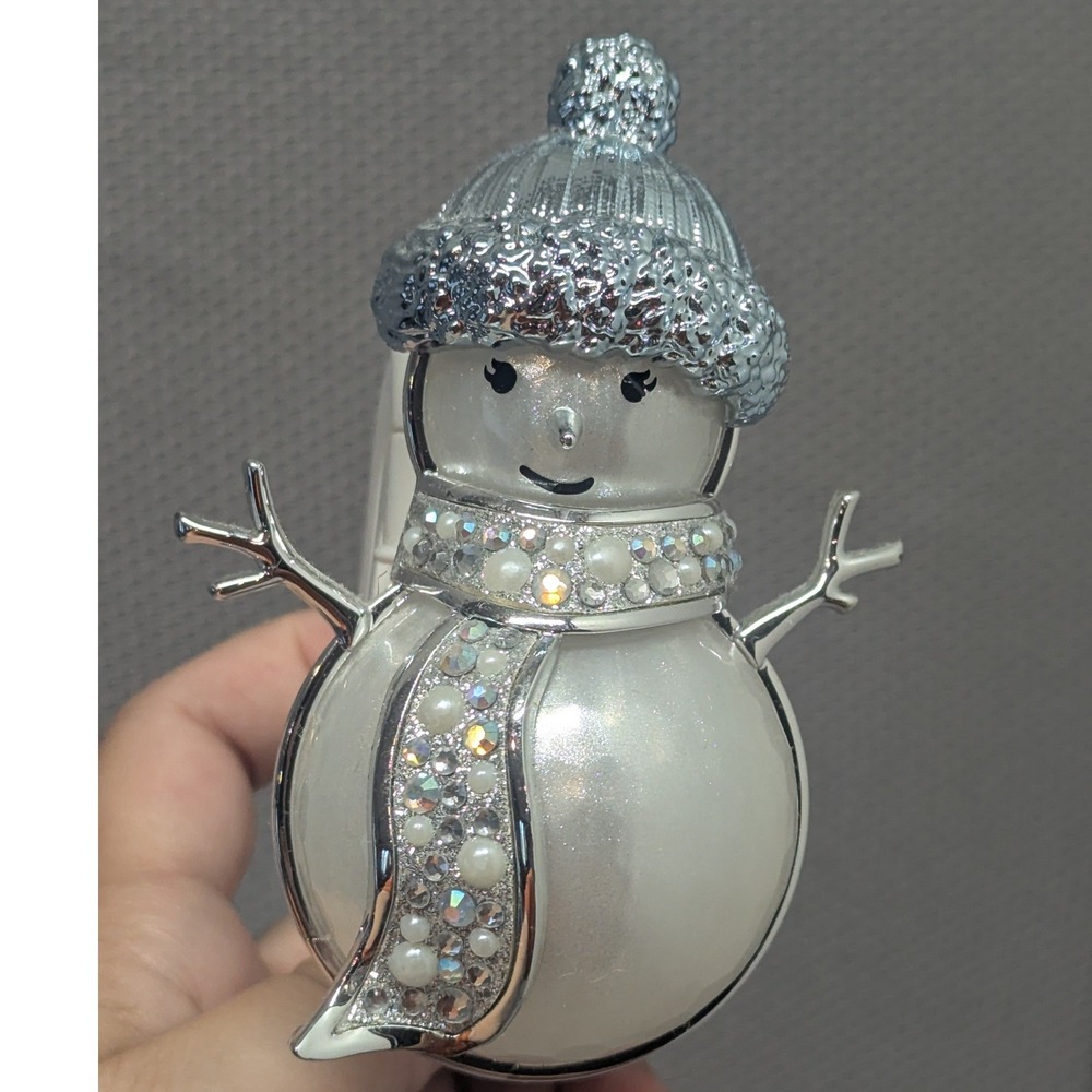 Bath & Body Works Wallflower Snowman Nightlight Fragrance Plug Silver Sparkle